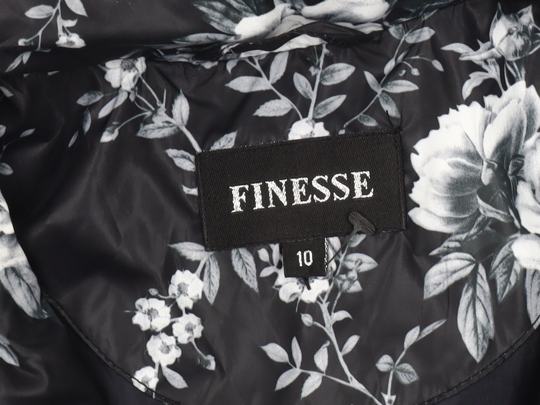 Womens UK Size 10 Finesse Black Rain Coat