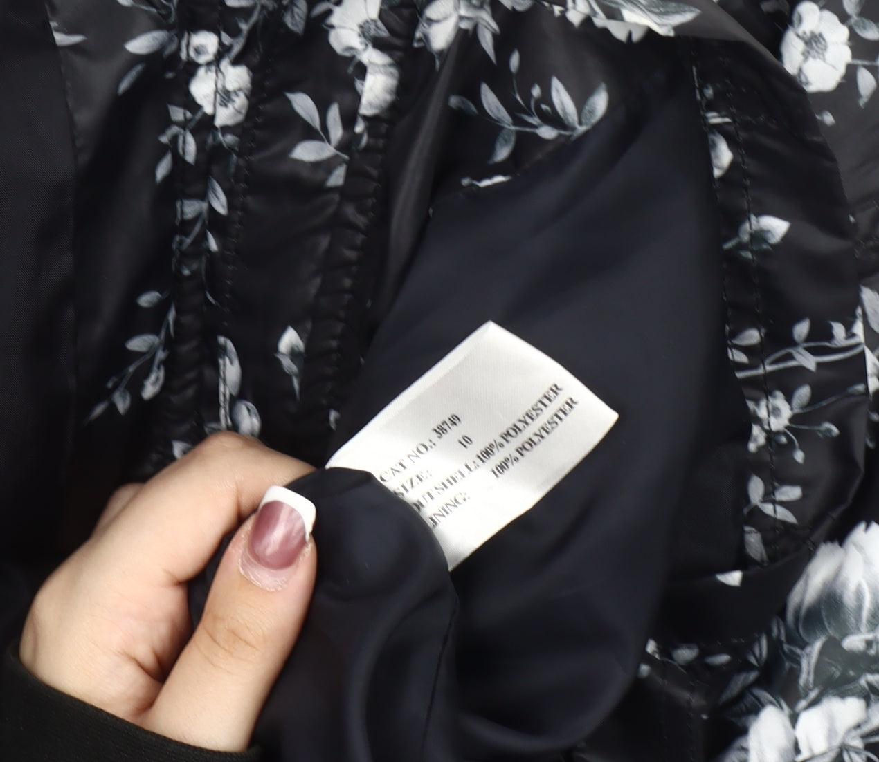 Womens UK Size 10 Finesse Black Rain Coat