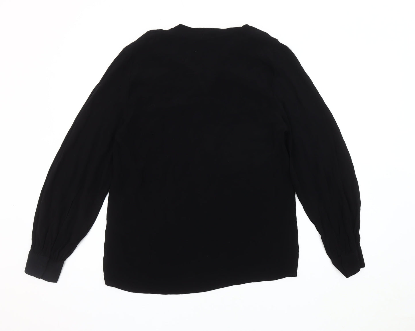 Womens UK Size 12 Topshop Black Basic Blouse