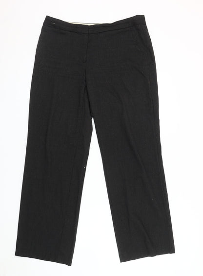Next Men's Black Regular Fit Trousers Size 12