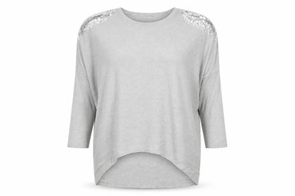 Womens UK Size One Size Studio Grey Pullover Jumper