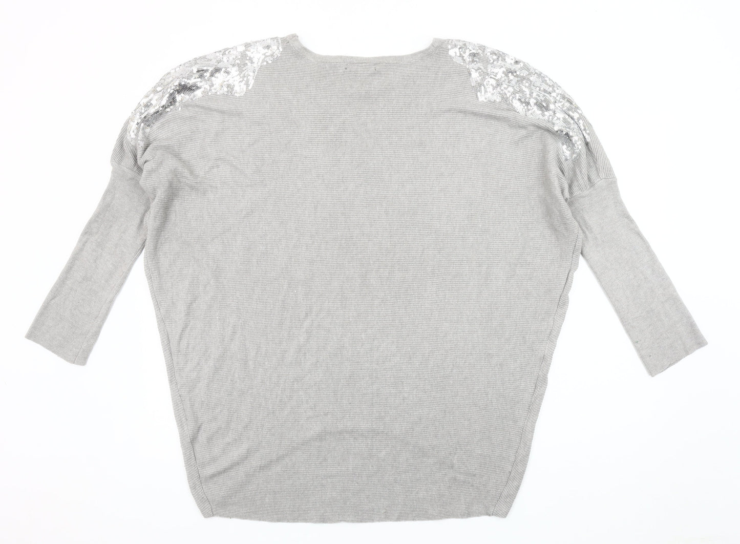 Womens UK Size One Size Studio Grey Pullover Jumper