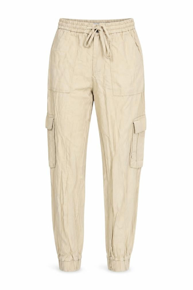 Womens UK Size XS Zara Relaxed Fit Cargo Beige Trousers