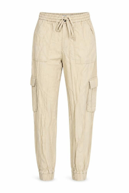 Womens UK Size XS Zara Relaxed Fit Cargo Beige Trousers