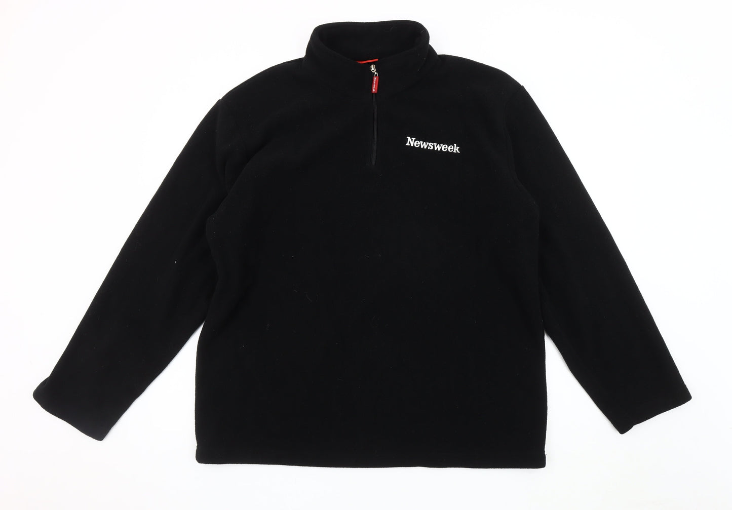 Newsweek Men's XL Black Fleece Pullover Sweatshirt