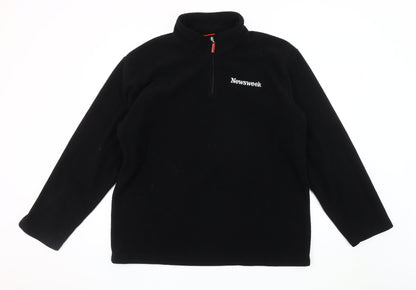 Newsweek Men's XL Black Fleece Pullover Sweatshirt