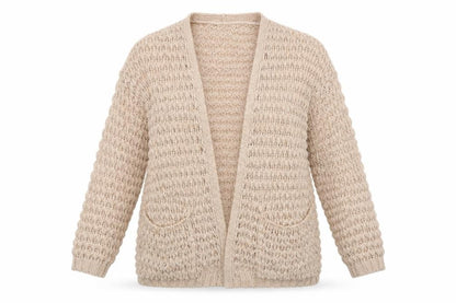 Womens UK Size 10 River Island Beige Cardigan Jumper