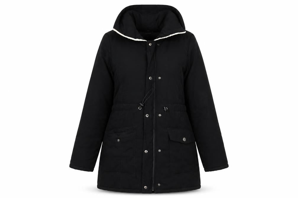Womens UK Size 12 B.YOU Black Parka Coat