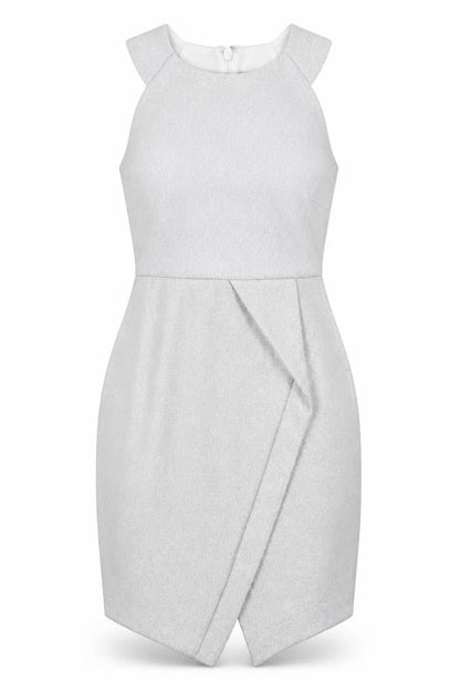 Topshop Silver Sleeveless Bodycon Dress, Size 8