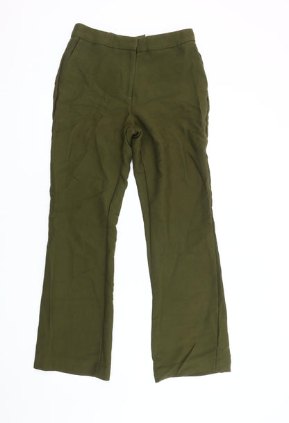 Womens UK Size 6 H&M Regular Fit Casual Workwear Green Trousers