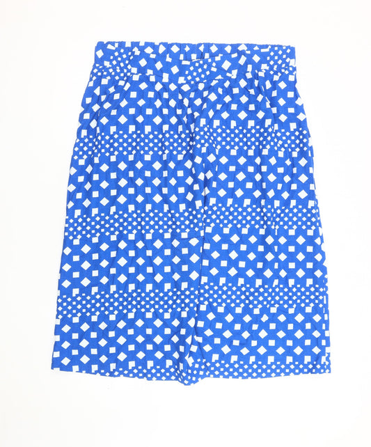 Next Women's Blue Geometric Skirt, Size 20