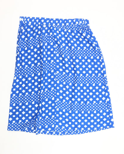 Next Women's Blue Geometric Skirt, Size 20