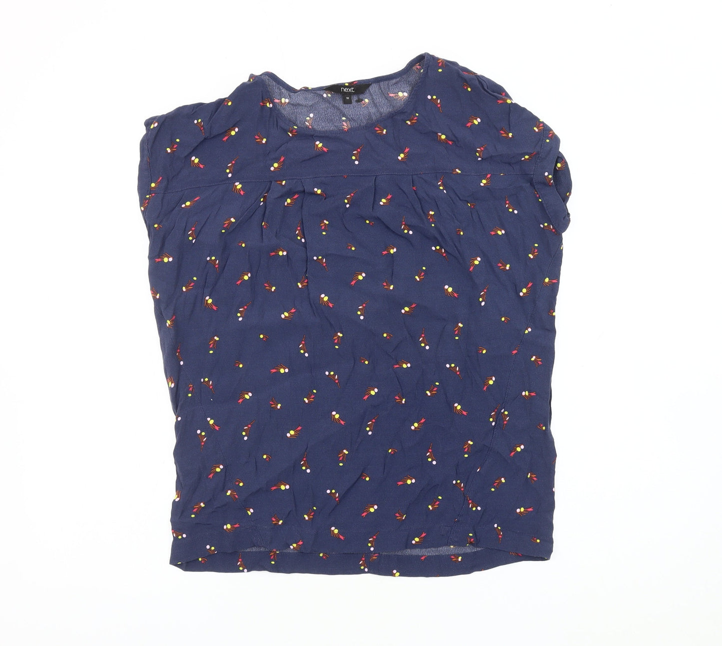 Womens UK Size 10 NEXT Multicoloured Basic Blouse