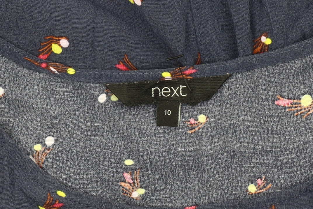 Womens UK Size 10 NEXT Multicoloured Basic Blouse