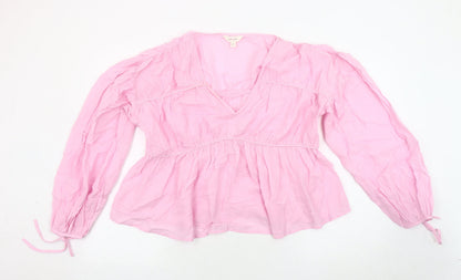 Womens UK Size 12 Per Una Pink Tunic Blouse