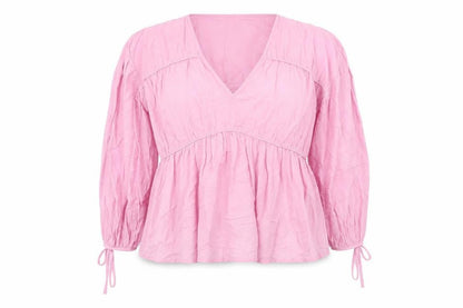 Womens UK Size 12 Per Una Pink Tunic Blouse