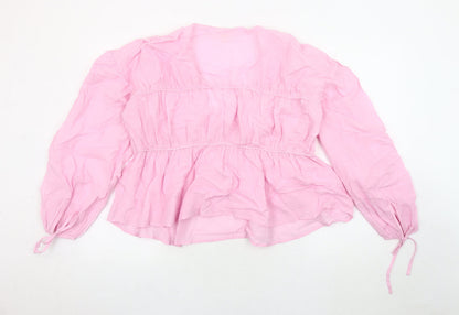 Womens UK Size 12 Per Una Pink Tunic Blouse