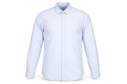 River Island Men's Blue Long Sleeve Button-Up Shirt M