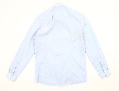River Island Men's Blue Long Sleeve Button-Up Shirt M