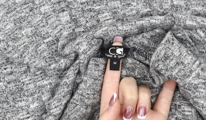 Cable & Gauge Womens Grey Mock Neck Pullover Jumper M