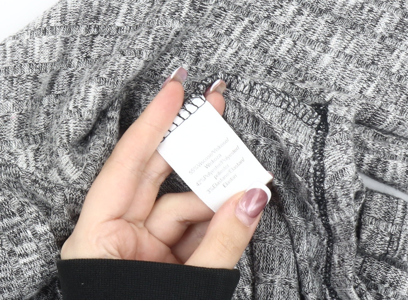 Cable & Gauge Womens Grey Mock Neck Pullover Jumper M