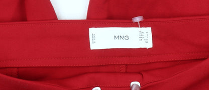 Womens UK Size 12 MNG   Red Trousers