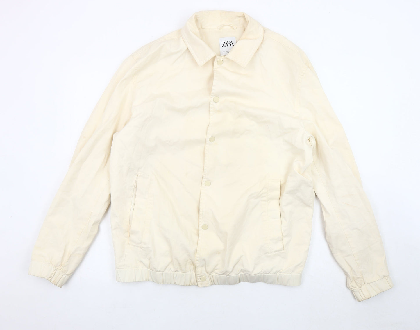 Womens UK Size 14 Zara Ivory Bomber Jacket