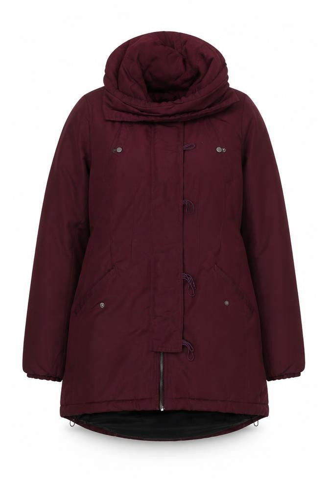 Womens UK Size 14 Lipsy Maroon Parka Coat