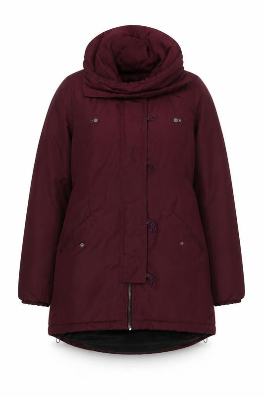 Womens UK Size 14 Lipsy Maroon Parka Coat