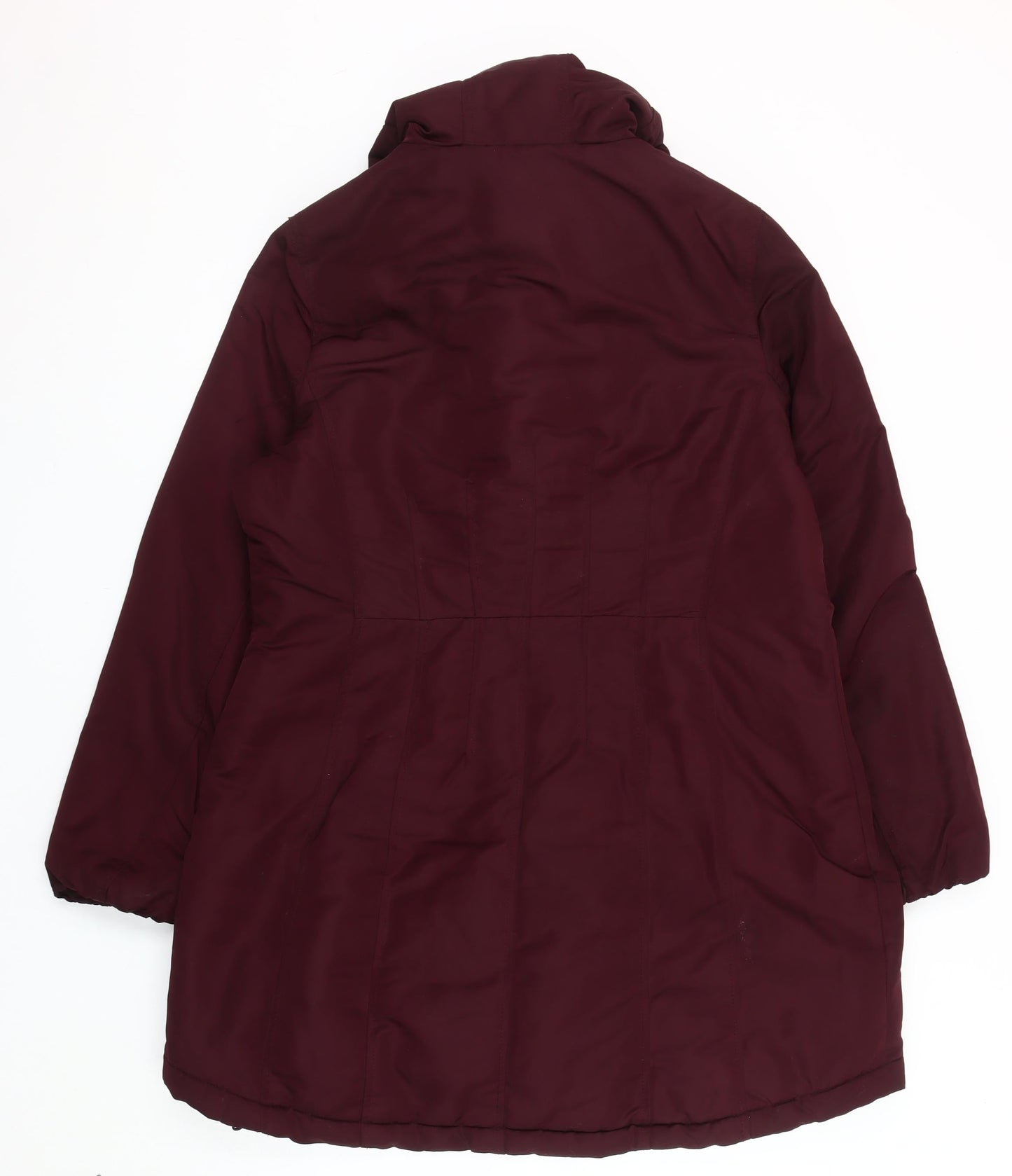 Lipsy Women's Maroon Parka Coat Size 14