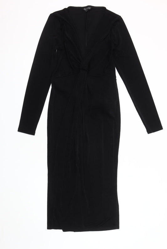 Miss Selfridge Women's Black Bodycon Dress Size 10