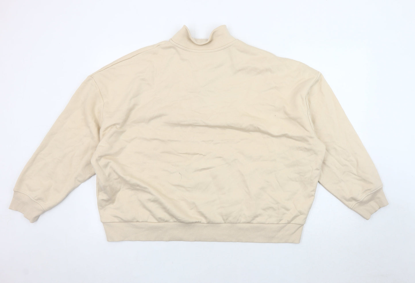 Womens UK Size XL Marks and Spencer Beige Henley Sweatshirt