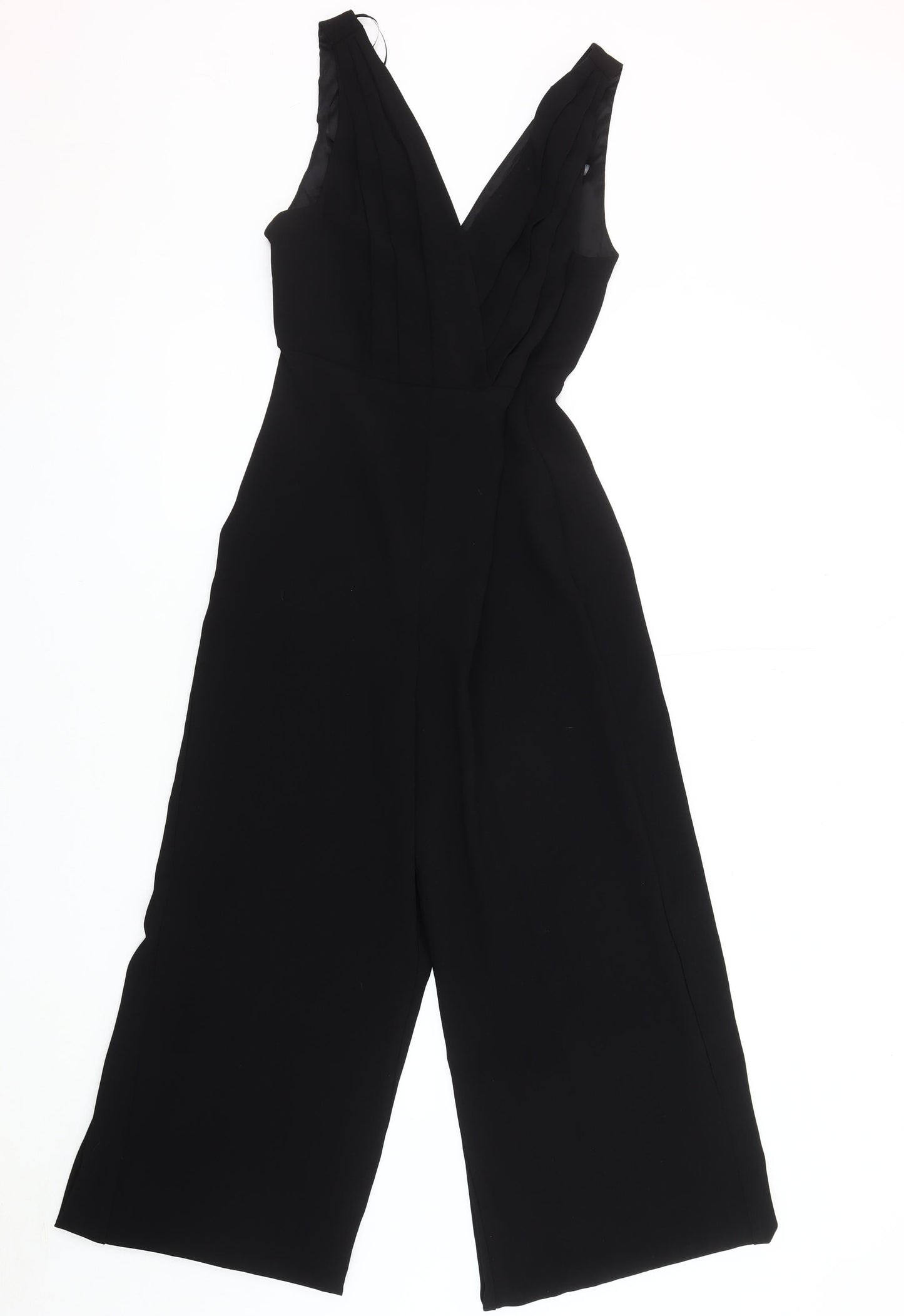 Zara Women's Black Sleeveless Jumpsuit XS Wide Leg