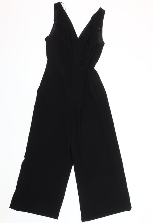 Zara Women's Black Sleeveless Jumpsuit XS Wide Leg