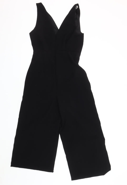 Zara Women's Black Sleeveless Jumpsuit XS Wide Leg