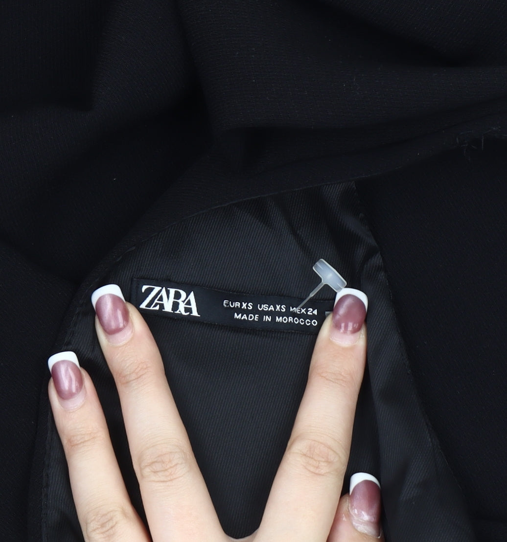 Zara Women's Black Sleeveless Jumpsuit XS Wide Leg