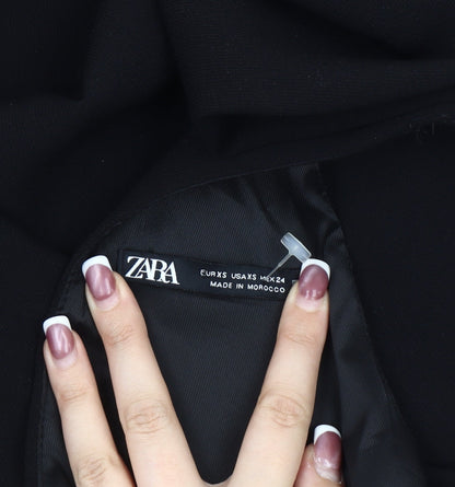 Zara Women's Black Sleeveless Jumpsuit XS Wide Leg