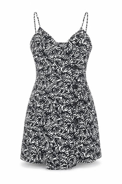 Topshop Women's Black Printed Sleeveless Dress UK 10