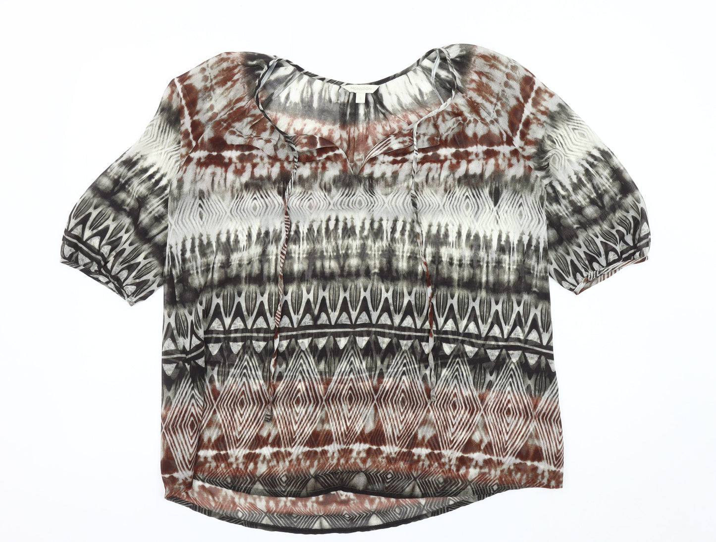 Womens UK Size S Monsoon Multicoloured Basic Blouse