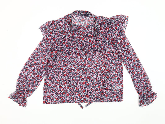 Womens UK Size 12 Marks and Spencer Multicoloured Basic Blouse