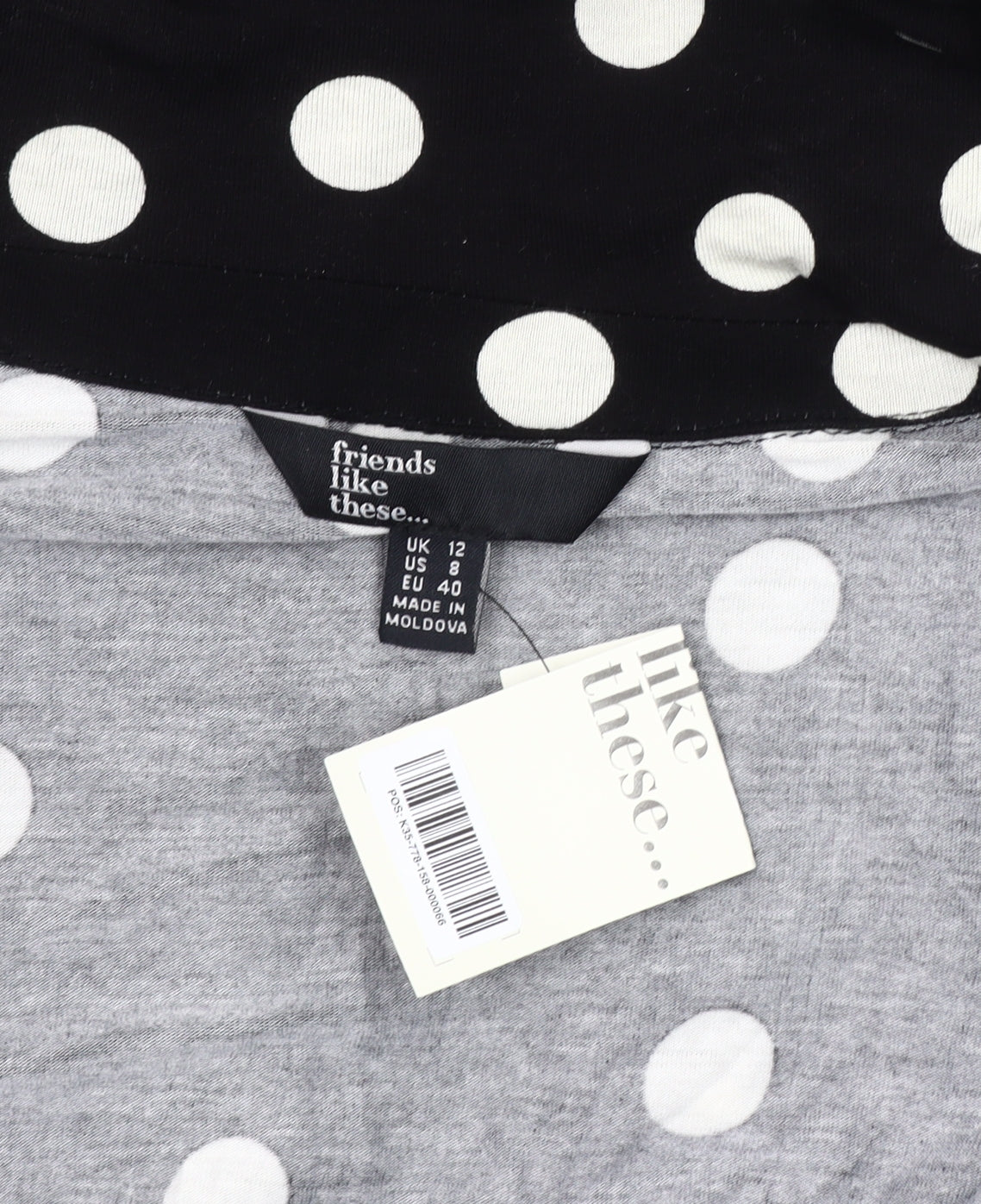 Friends Like These Black Polka Dot Dress, Size 12