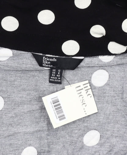 Friends Like These Black Polka Dot Dress, Size 12