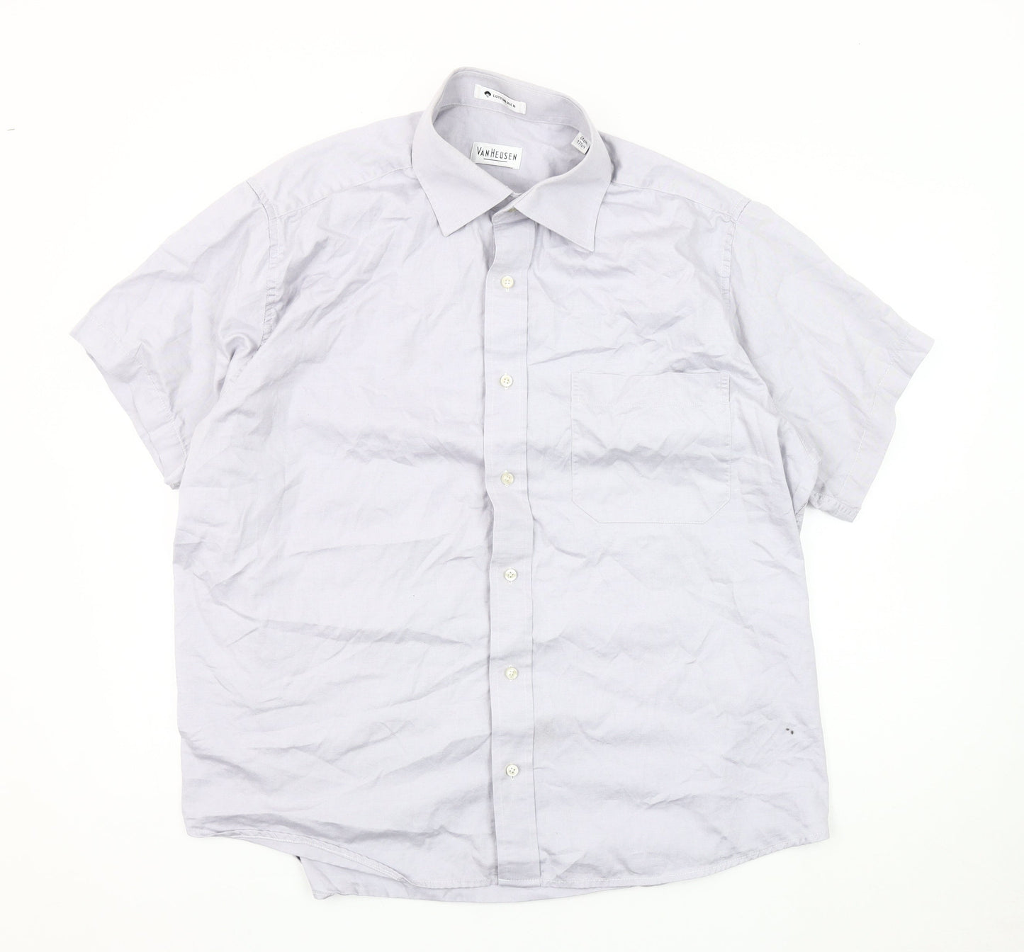 Van Heusen Men's White Short Sleeve Casual Shirt