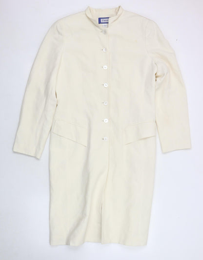 Reed Women's Ivory Long Overcoat, Size 12, Formal