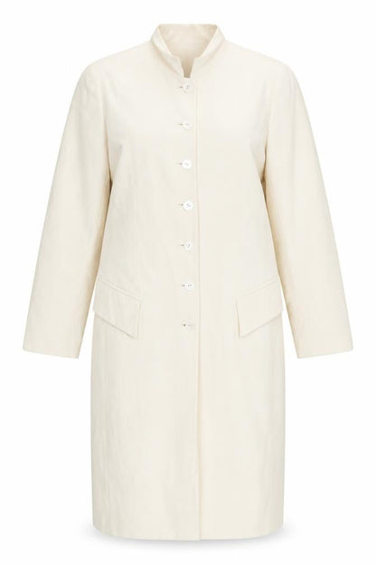 Reed Women's Ivory Long Overcoat, Size 12, Formal
