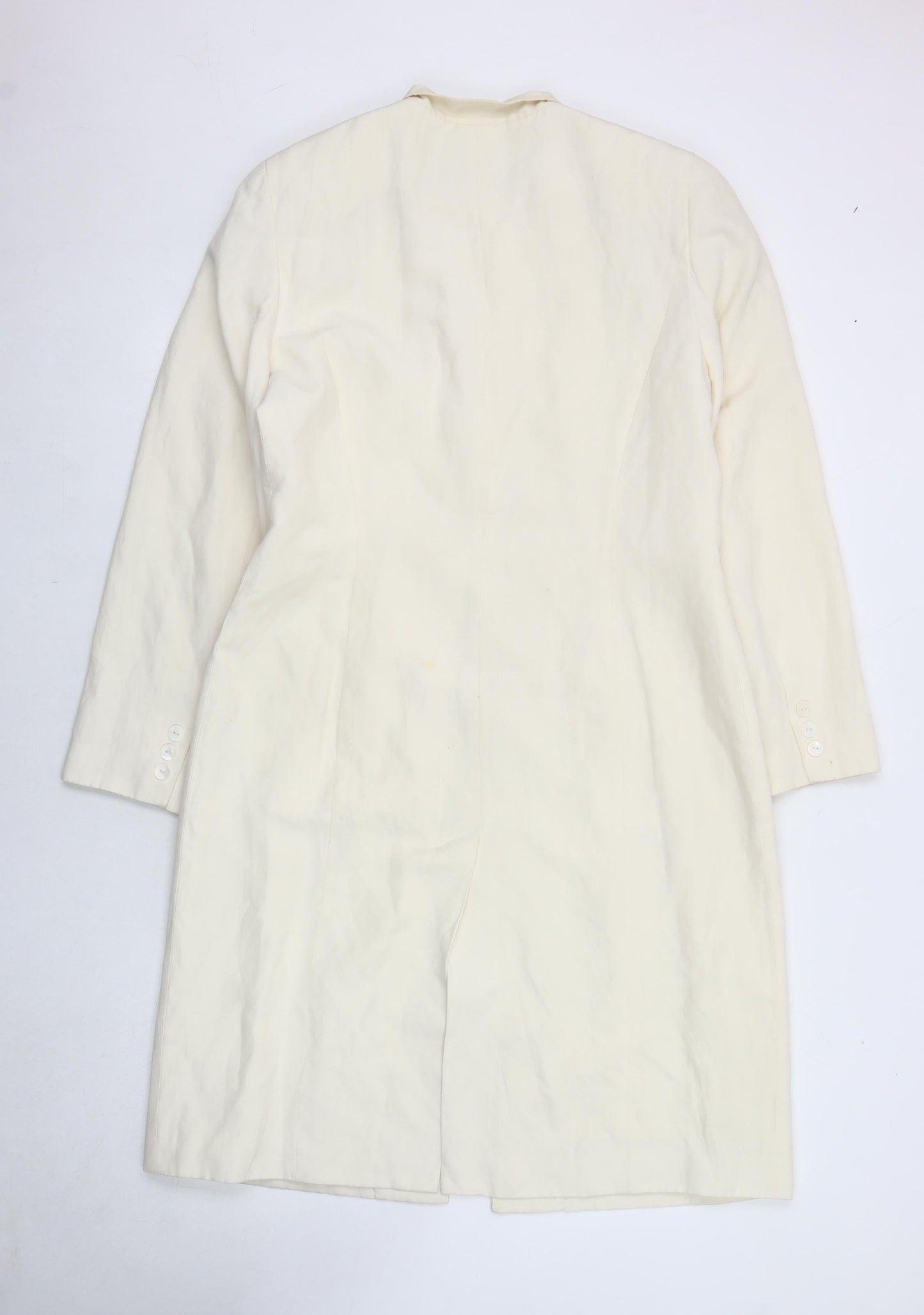 Reed Women's Ivory Long Overcoat, Size 12, Formal