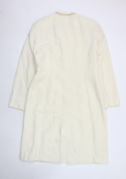 Reed Women's Ivory Long Overcoat, Size 12, Formal