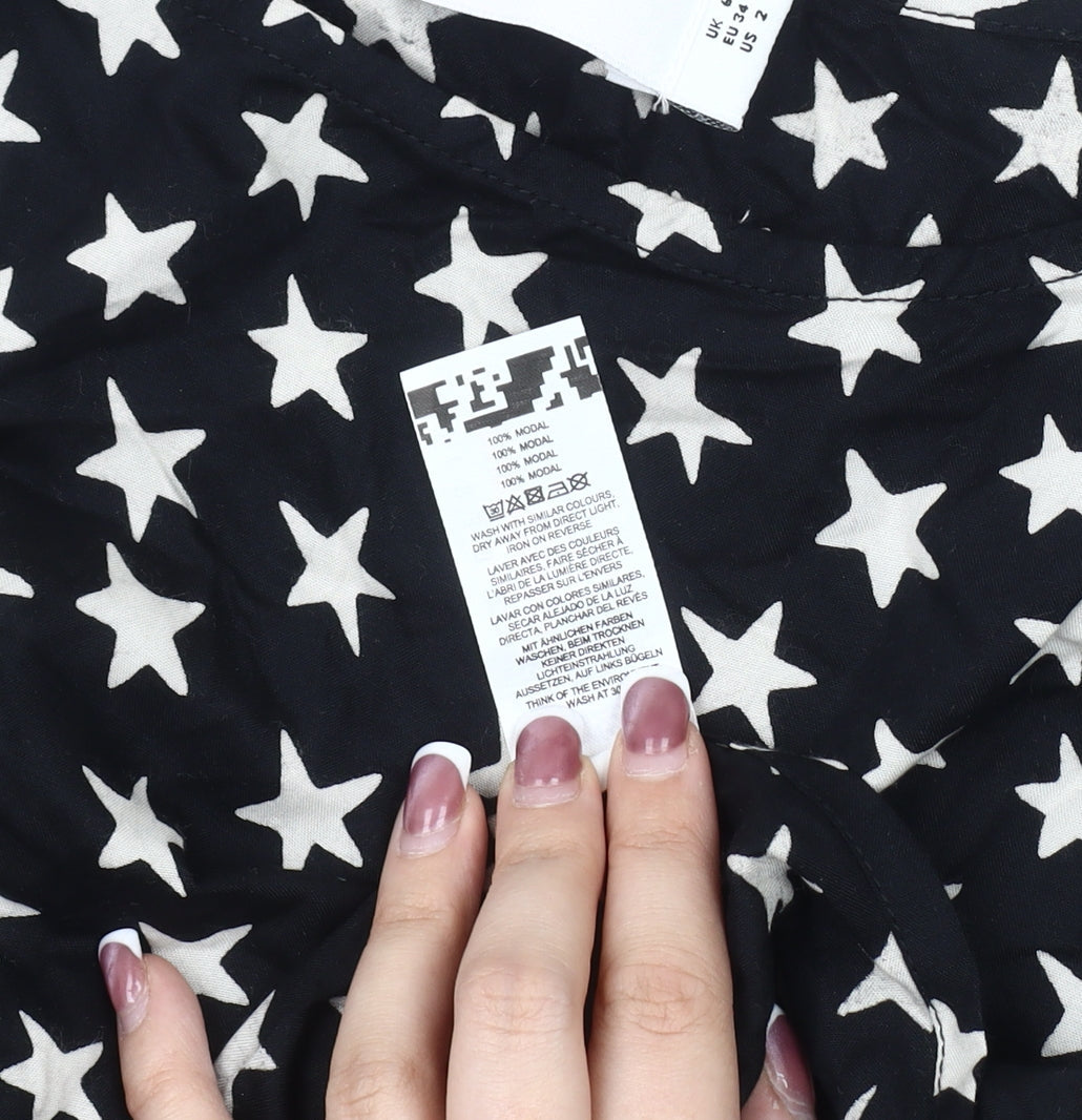 Womens UK Size 4 ASOS DESIGN Black Basic Tank