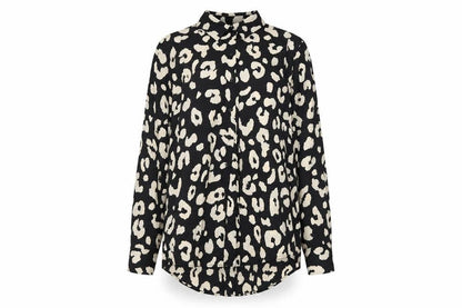 Womens UK Size 12 Zara Black Basic Button-Up
