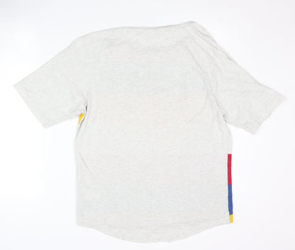 WESC Men's Multicoloured Striped T-Shirt Medium